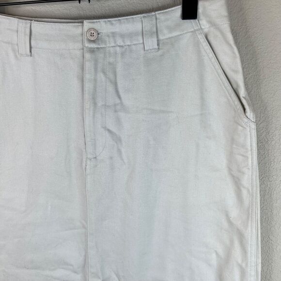 Paul Harris White Cotton Linen Knee-Length‎ Skirt Sz 12 Modest - Picture 3 of 13